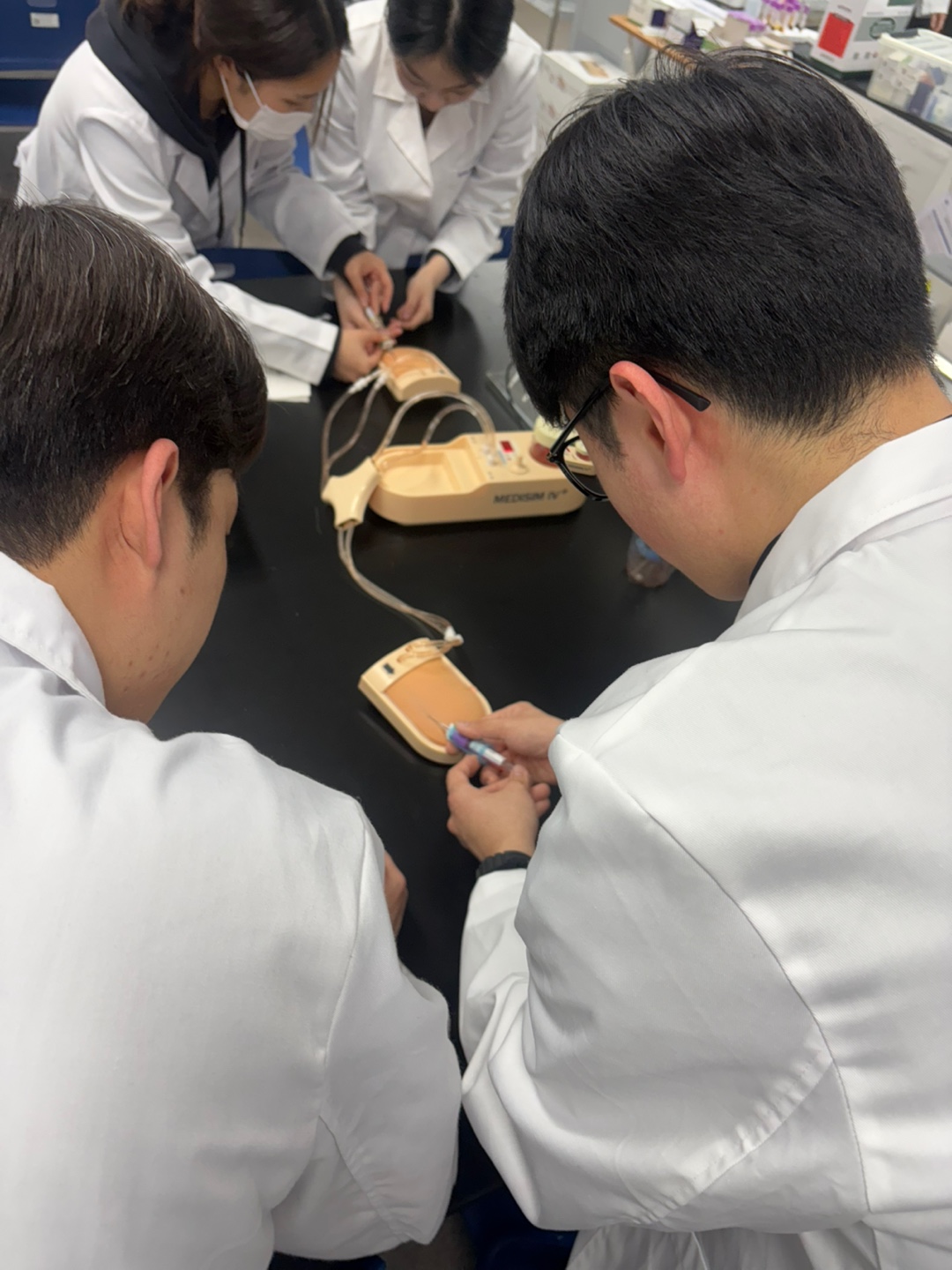 인공팔 채혈 및 채혈 연습